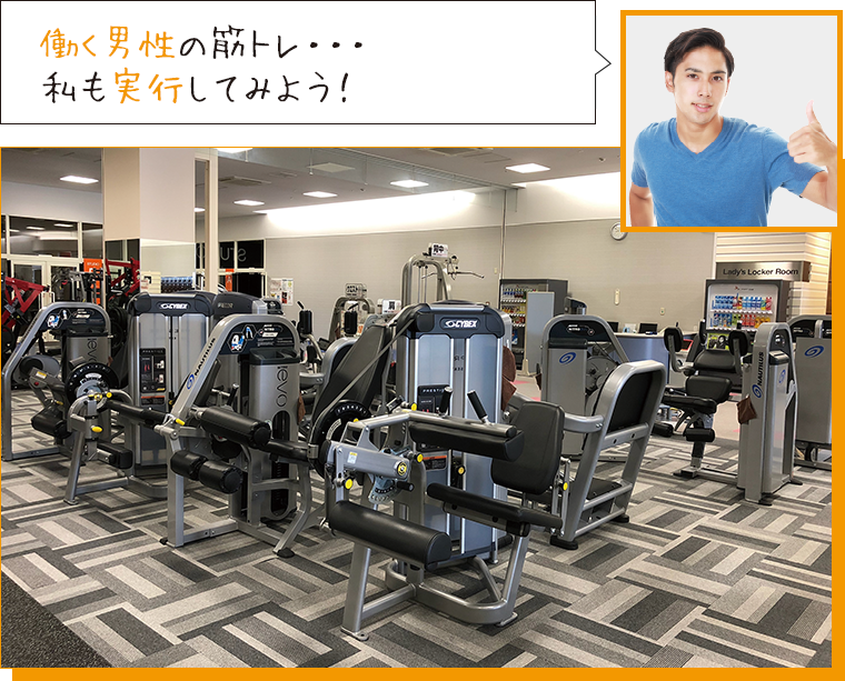 働く男性の筋トレ・・・私も実行してみよう！