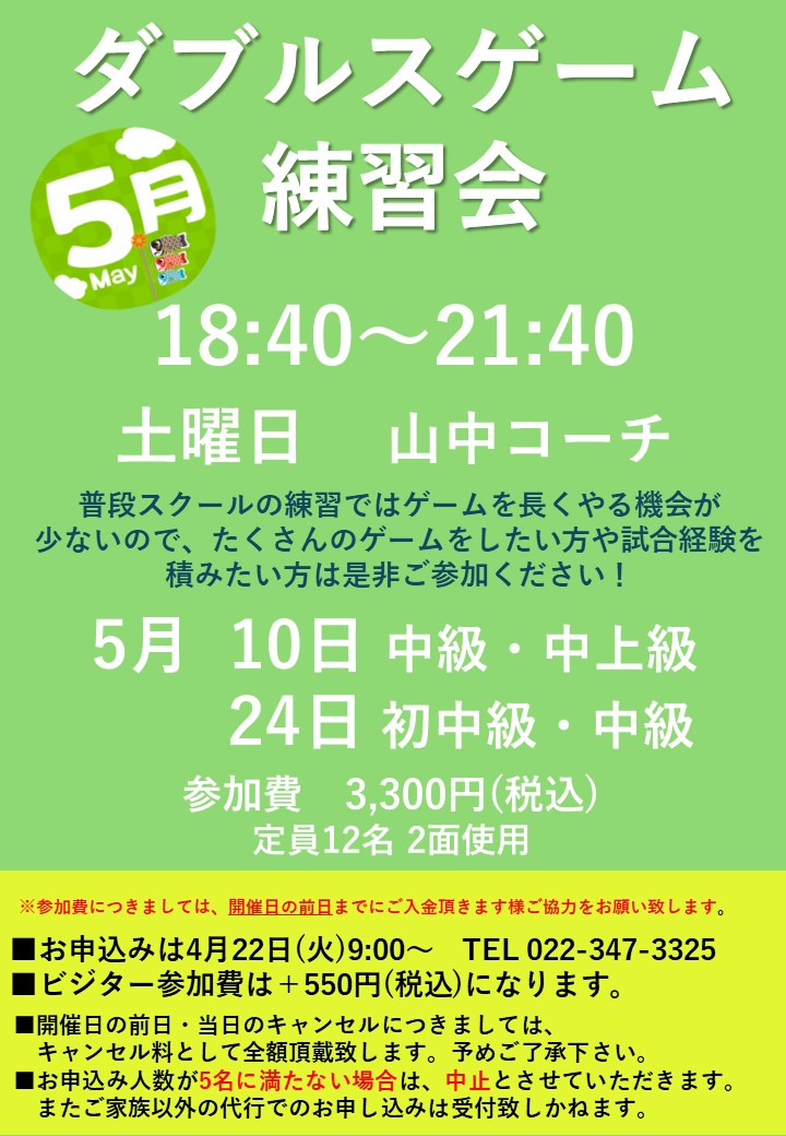 5月テニスイベント