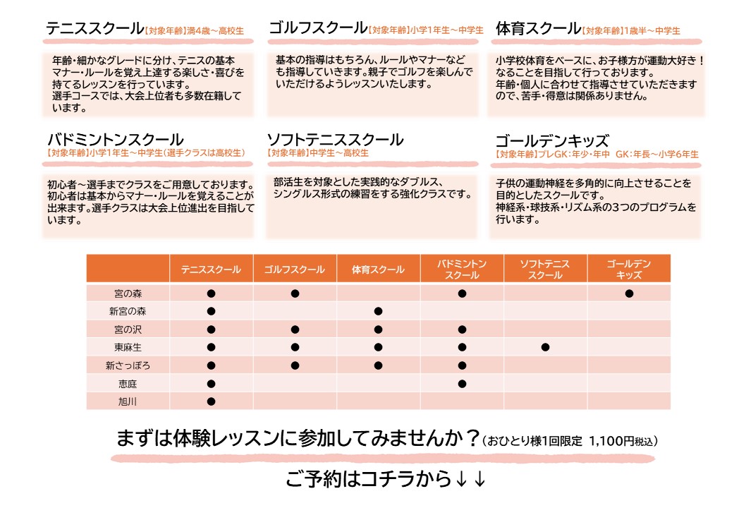 【子どもスクール】体験受付中‼